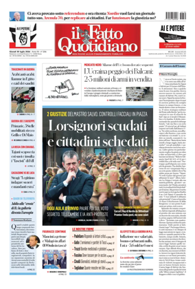 Cover of Il Fatto Quotidiano