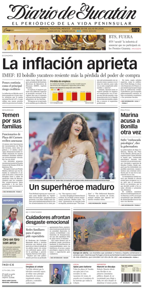 Cover of Diario de Yucatan