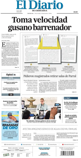 Cover of El Diario de Chihuahua