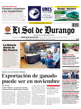 Cover of El Sol de Durango