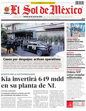 Cover of El Sol de Mexico