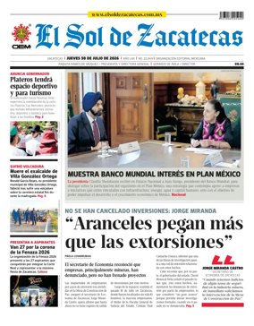Cover of El Sol de Zacatecas