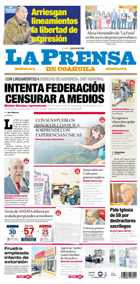 Cover of La Prensa de Coahuila