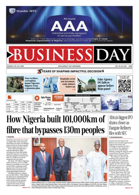 Cover of Business Day (Nigeria)
