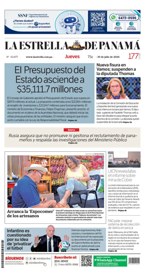 Cover of La Estrella de Panama