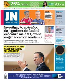 Cover of Jornal de Noticias