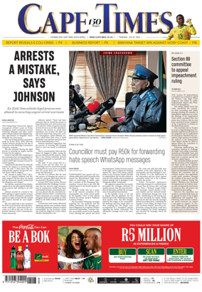 Cover of Cape Times