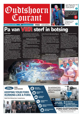 Cover of Oudtshoorn Courant