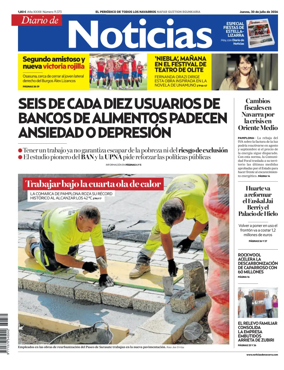 Cover of Diario de Noticias (Spain)