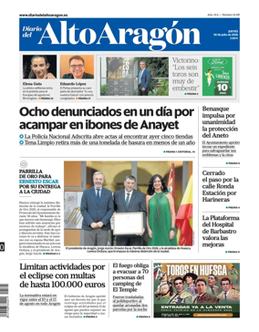 Cover of Diario del Alto Aragon