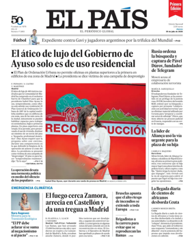 Cover of EL PAIS primera edicion