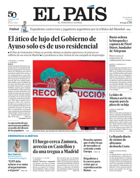 Cover of El Pais Madrid