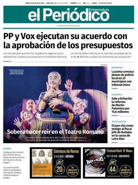 Cover of El Periodico Extremadura