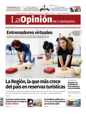 Cover of La Opinion de Murcia (Cartagena)