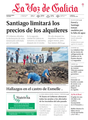 Cover of La Voz de Galicia (Ferrol)