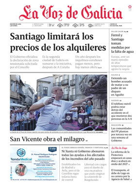 Cover of La Voz de Galicia (Lugo)