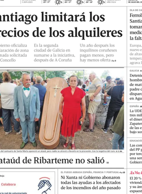 Cover of La Voz de Galicia (Vigo)