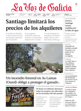 Cover of La Voz de Galicia (Viveiro)