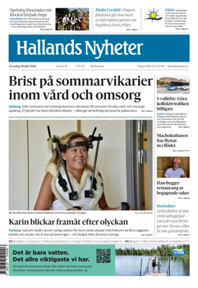 Cover of Hallands Nyheter