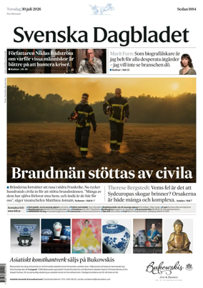 Cover of Svenska Dagbladet