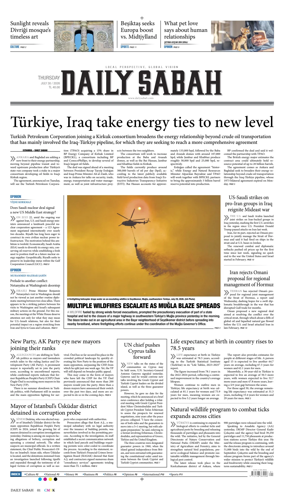 Cover of Daily Sabah (Turkey)
