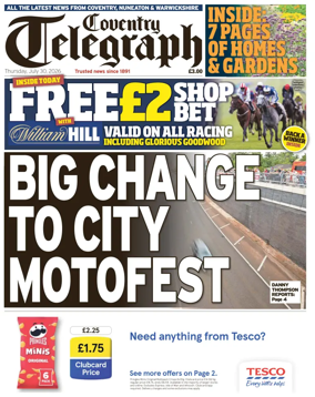 Cover of Coventry Telegraph