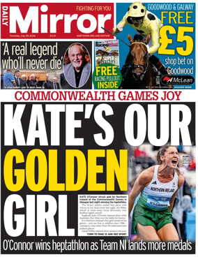 Cover of Daily Mirror (Northern Ireland)