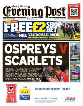Cover of South Wales Evening Post