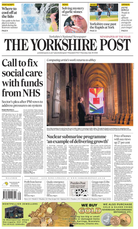 Cover of Yorkshire Post