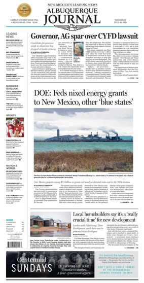 Cover of Albuquerque Journal