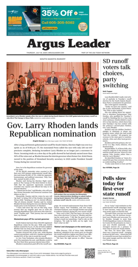 Cover of Argus Leader