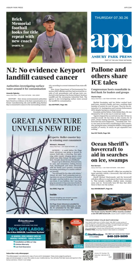Cover of Asbury Park Press