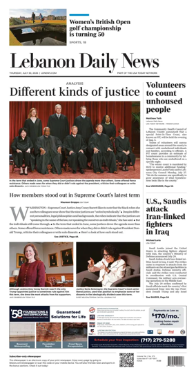 Cover of Lebanon Daily News