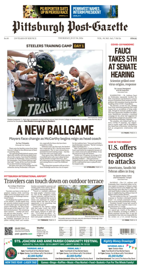 Cover of Pittsburgh Post-Gazette