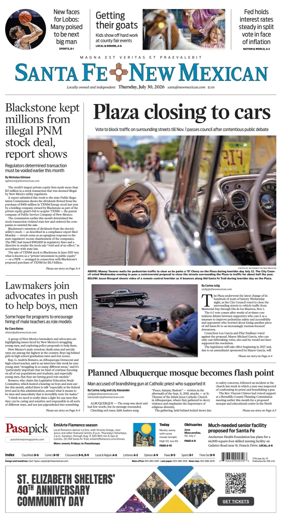 Cover of Santa Fe New Mexican