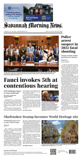 Cover of Savannah Morning News