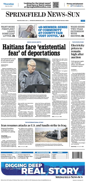 Cover of Springfield News-Sun