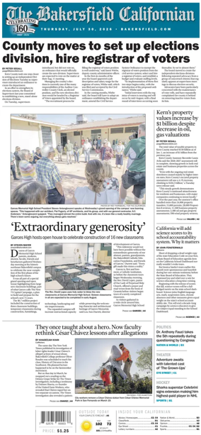 Cover of The Bakersfield Californian