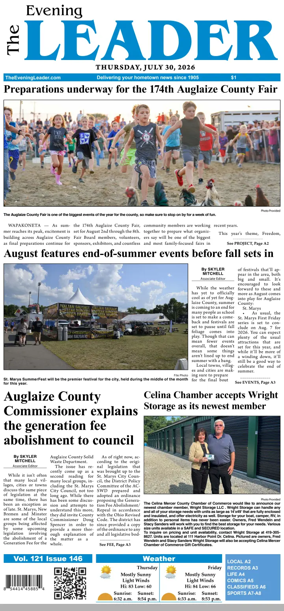 Cover of The Evening Leader