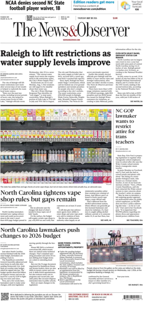 Cover of The News & Observer