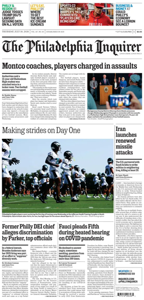 Cover of The Philadelphia Inquirer