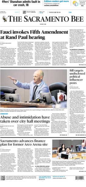 Cover of The Sacramento Bee