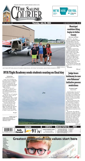 Cover of The Saline Courier