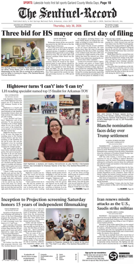 Cover of The Sentinel-Record