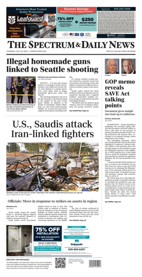 Cover of The Spectrum & Daily News
