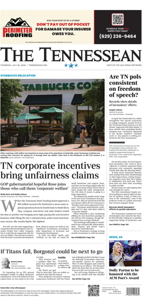 Cover of The Tennessean