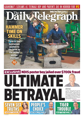 Cover of The Daily Telegraph (Sydney)