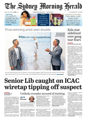 Cover of The Sydney Morning Herald