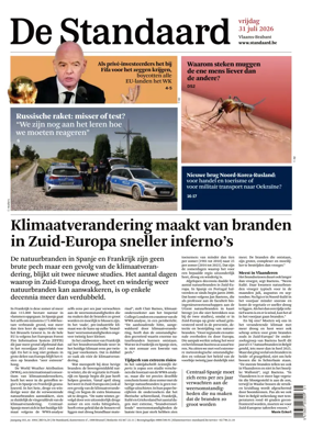Cover of De Standaard