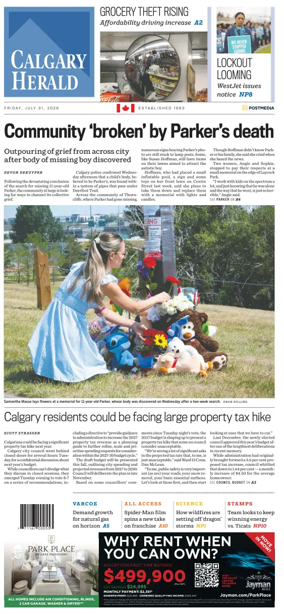 Cover of Calgary Herald